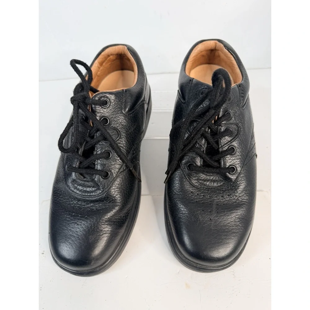 Dr. Comfort Lindsey Black Leather Lace Up Comfort Shoes Womens 6.5W Wide - Picture 10 of 12